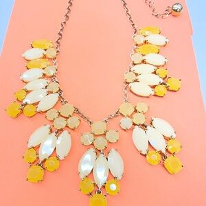 Kate Spade Yellow and Cream Statement Necklace